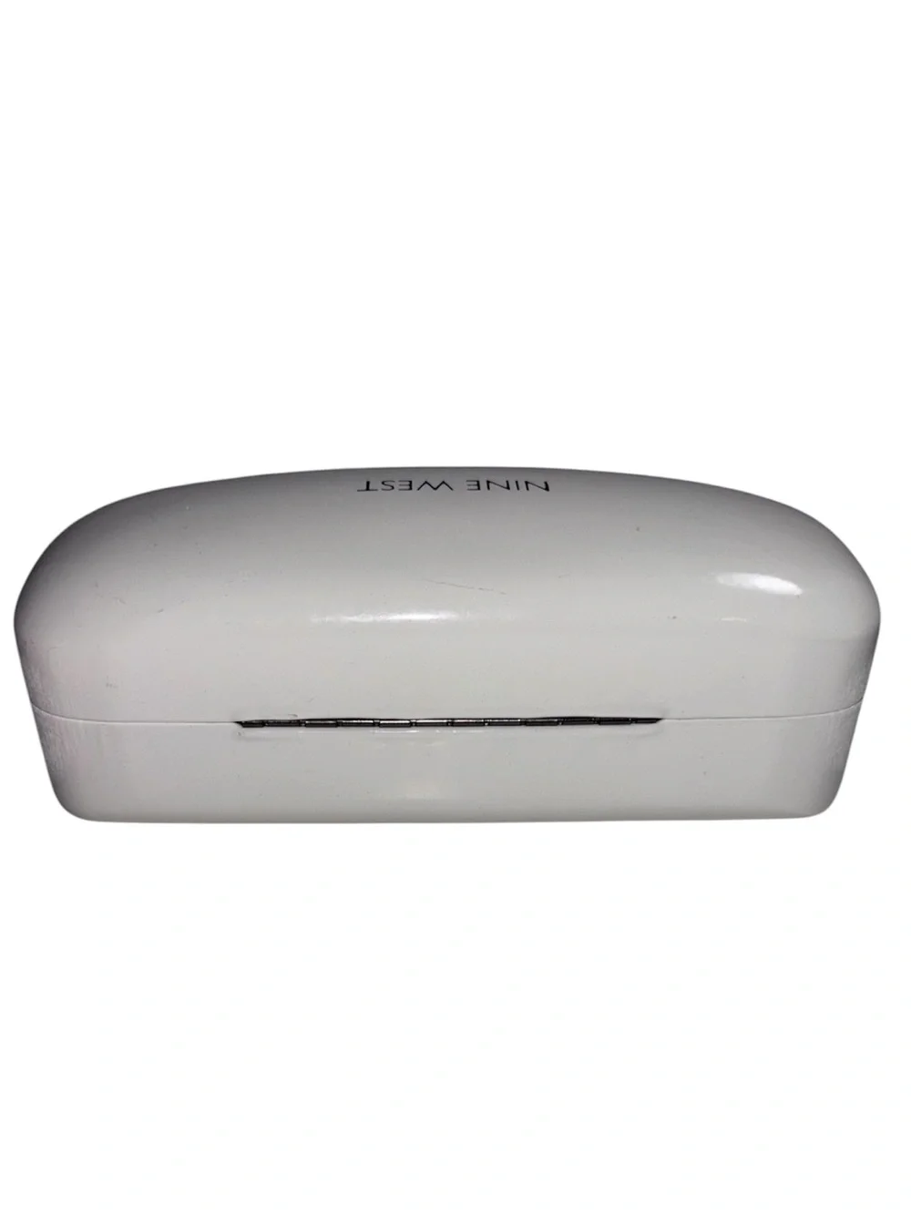 Nine West Hard Shell Sunglasses Case Glossy White with Black Velvet Interior